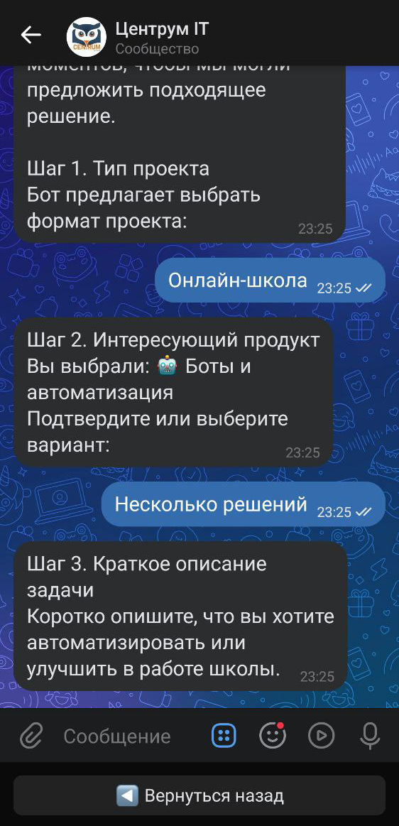 Превью интерфейса: бот